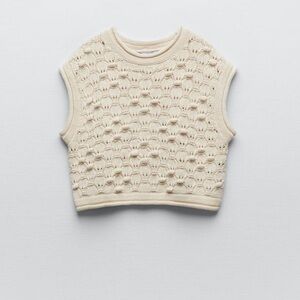 Zara Ivory Knit Top